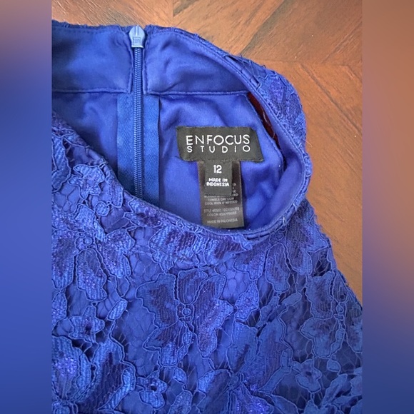 Enfocus Studio Navy Lace Midi Dress - Picture 8 of 9